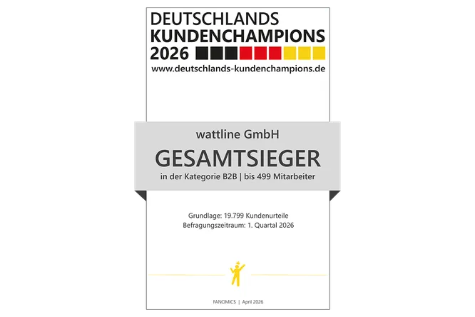 Deutschlands Kundenchampions 2026 Gesamtsieger Zertifikat