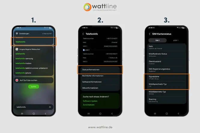 Signalstärke prüfen Android